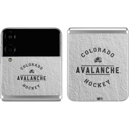 NHL Colorado Avalanche Black Text Galaxy Z Flip4 5G Skin